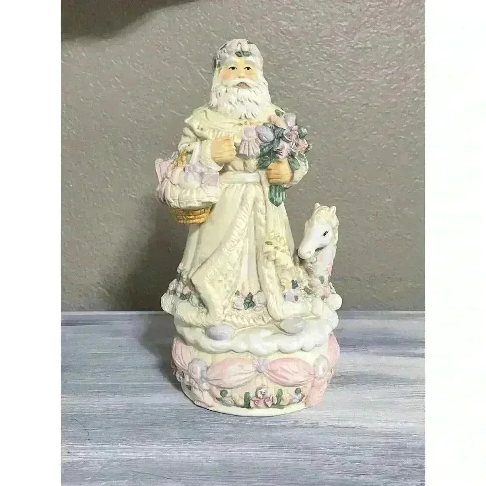 Rare Vintage Victorian Santa Music Box,Decorative Santa Claus,Holiday Santa...‎